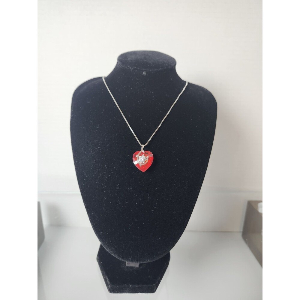 925 Sterling Silver 20" Necklace With Heart Pendant